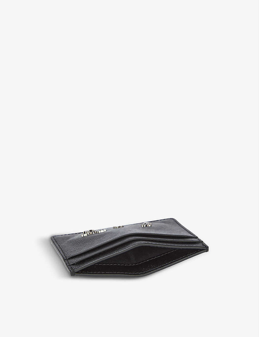 Off-White Diagonals 3D logo leather cardholder – SSAuthentic.com